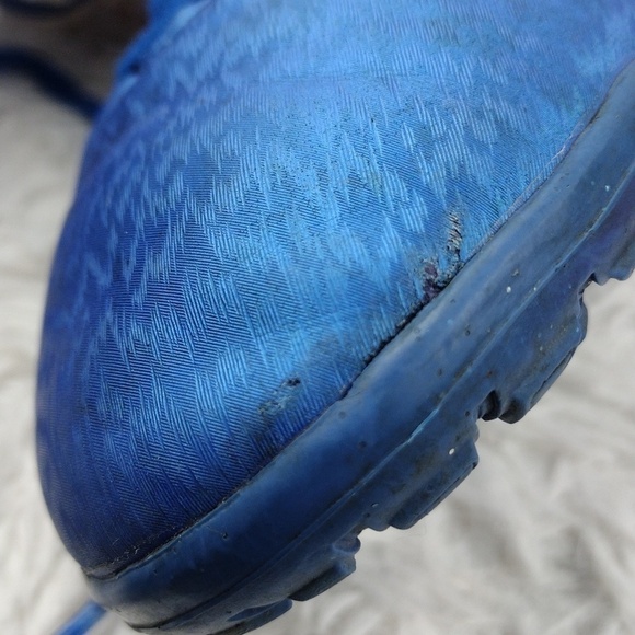 Adidas X TechFit Royal Blue Round Toe Lace Up Low Top Astro Turf Football Shoe main image 13